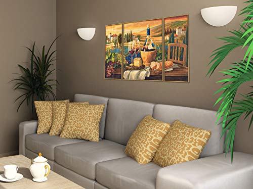 Schipper 609260537 - Juego para pintar por números, diseño de tríptico "Dolce Vita" (41 x 51 cm) [importado de Alemania]