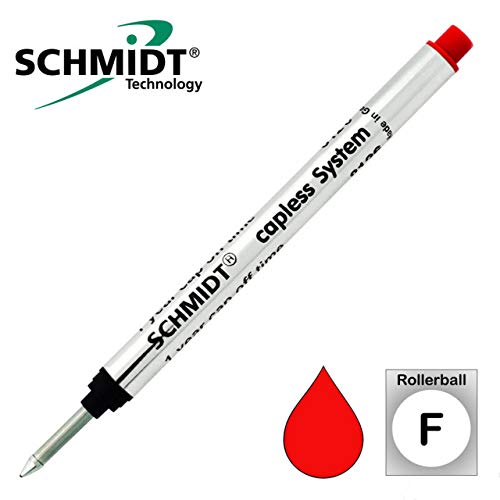 Schmidt - Recambio de rollerball Longue Capless S8126F (0,6 mm), color rojo