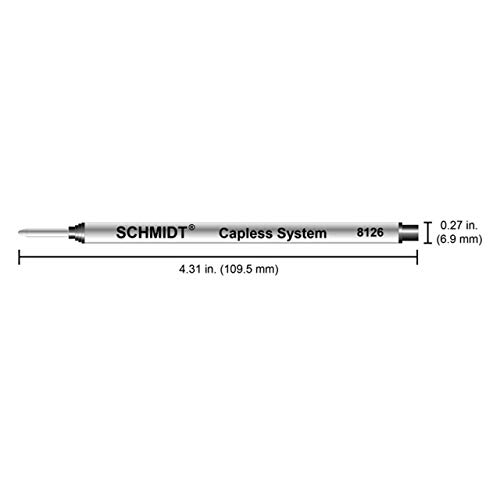 Schmidt - Recambio de rollerball Longue Capless S8126F (0,6 mm), color rojo