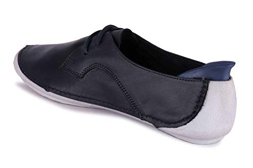 SCHMITZ Modish Zapatos de cuero Leightweight de calidad genuina, color Negro, talla 42 2/3 EU
