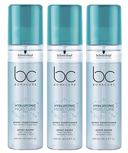 Schwarzkopf Professional BC Moisture Kick Acondicionador Spray, 3 x 200 ml
