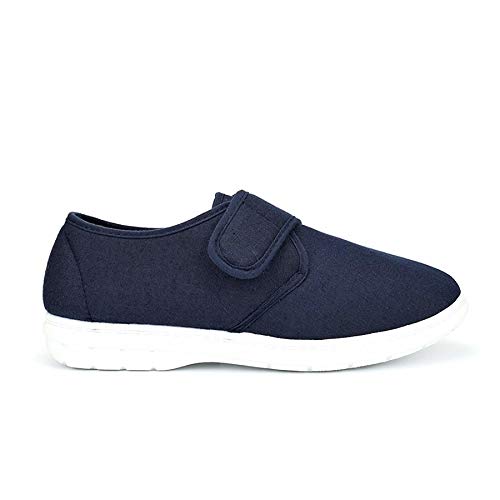 Scimitar - Zapatillas de Tela con Cierre de Cierre Adhesivo Hombre Caballero - Alpargatas/Verano (42 EUR) (Azul Marino Vaquero)