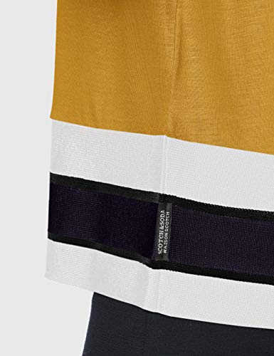 Scotch & Soda Maison Cropped Short Sleeve tee with Rib Bottom Hem Camiseta, (Wild Honey 1230), Medium para Mujer