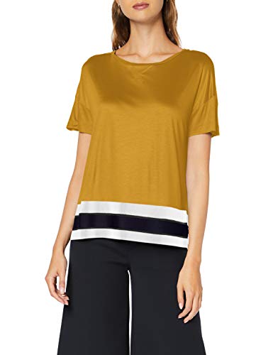 Scotch & Soda Maison Cropped Short Sleeve tee with Rib Bottom Hem Camiseta, (Wild Honey 1230), Medium para Mujer