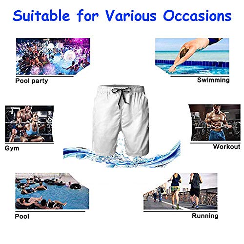Sea Trees Sky Sand Paradise Ocean Splendor Beach Men Fashion Swim Trunks Trajes de baño de Secado rápido Board Shorts con Bolsillo Talla XL