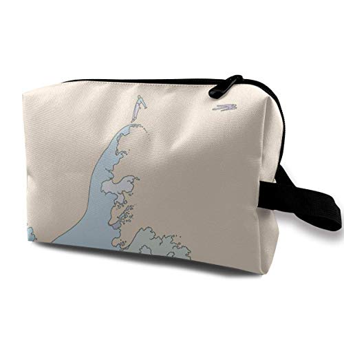 Sea Wave Bolsa de Almacenamiento cosmética Personalizada Mujer Impermeable para Viaje Bolsa de Transporte