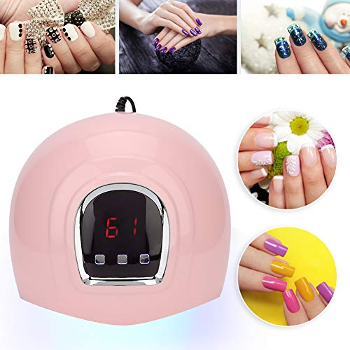 Secador de Uñas 24 W, Lámpara de Uñas LED UV con 12 Luz y USB Plug, Fuente de Luz Dual