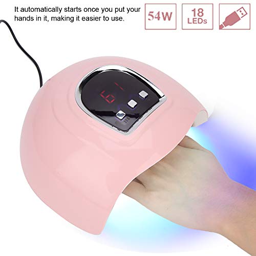 Secador de Uñas 24 W, Lámpara de Uñas LED UV con 12 Luz y USB Plug, Fuente de Luz Dual