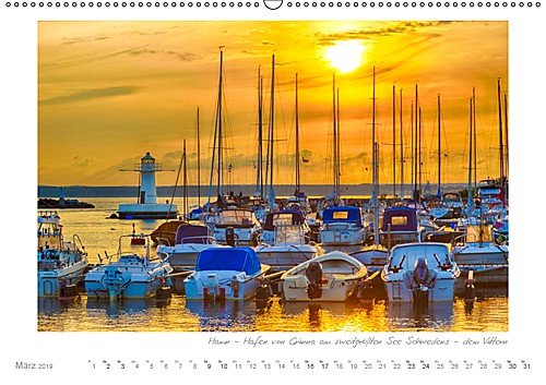 Sehnsucht Schweden - Elche, Natur und Urlaubsträume (Wandkalender 2019 DIN A2 quer): Schwedens große Seen im Süden - auch das Landesinnere bietet viel ... rote Holzhäuser (Monatskalender, 14 Seiten )