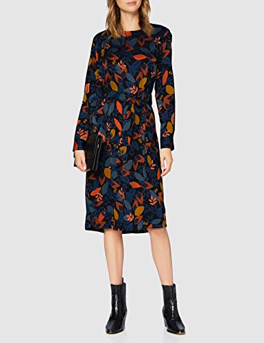 Seidensticker Kleid Langarm Print Vestido, Negro (Black Beauty), 36 para Mujer