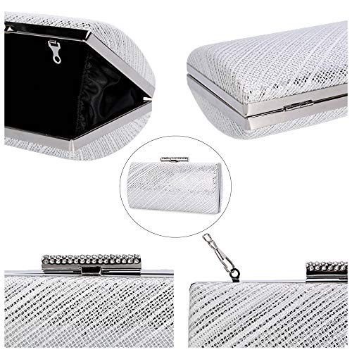 Selighting Bolsa de Noche Mujer Bolso de Mano Bolso Clutch de Embrague Monedero para Mujeres y Señoras para Boda Partido Fiesta Cumpleaños (Oro)