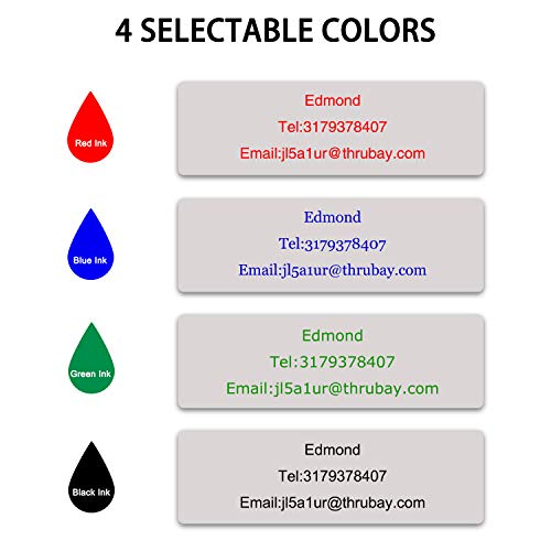 Sellos Personalizados,Sellos Personalizable,38 x 14 mm, hasta 3 líneas, sellos de caucho para remite para empresas, oficinas, fabricación de tarjetas