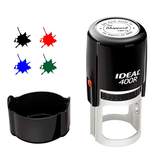 Sellos Personalizados,Sellos Personalizable,Diámetro 40 mm, dirección de retorno redonda Sellos de caucho para empresas, bodas, maestros, enfermeras, hogar, bancos u oficinas