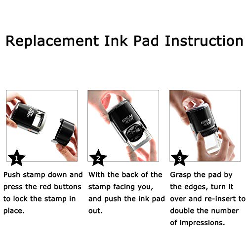 Sellos Personalizados,Sellos Personalizable,Diámetro 40 mm, dirección de retorno redonda Sellos de caucho para empresas, bodas, maestros, enfermeras, hogar, bancos u oficinas