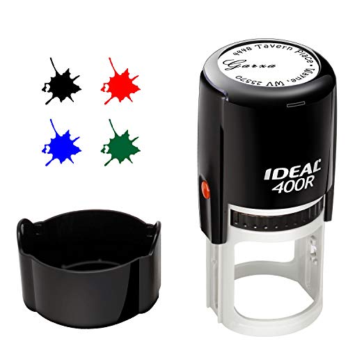 Sellos Personalizados,Sellos Personalizable,Diámetro 40 mm, dirección de retorno redonda Sellos de caucho para empresas, bodas, maestros, enfermeras, hogar, bancos u oficinas