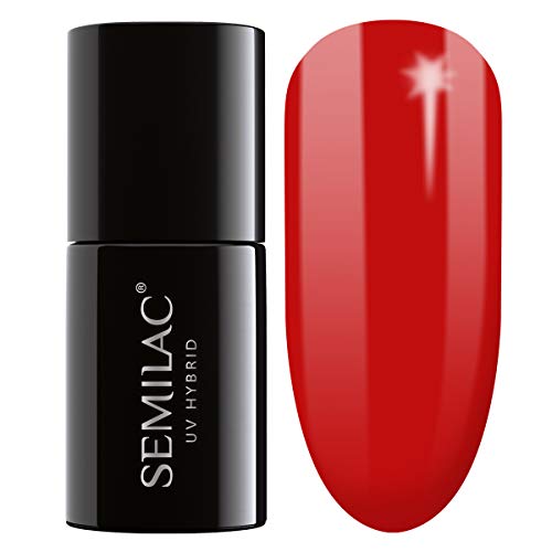 semilac UV híbrida de uñas, número 063, 7 ml, legendario rojo