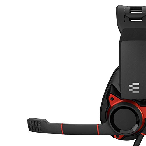 Sennheiser GSP 600 - Auriculares Cerrados para Juegos Profesionales, Color Negro y Rojo, One-Size