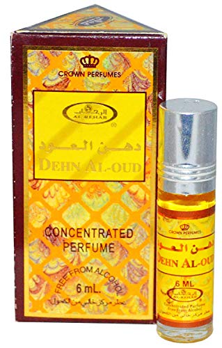 Set de 3 Almizcle Musk DEHN AL OUD Al Rehab 6ML Perfumes de Mujer Perfumes Hombre Attar Perfume Sin Alcohol 100% de Aceite Almizcle Oud Roll on, NOTAS: Oud, Amaderado, Miel, Dulce, Floral