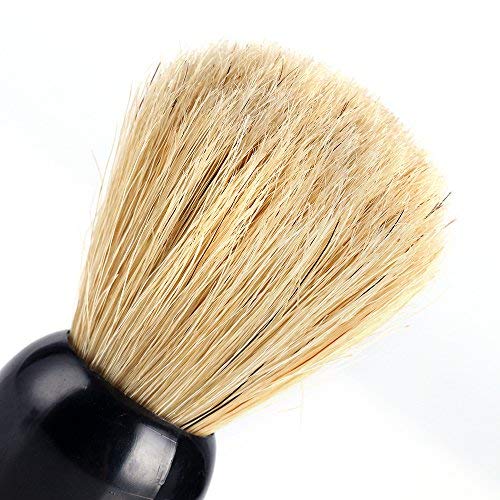 Set de Brochas de Afeitar, Neverland Afeitado Profesional de Limpieza de Barba de Pelo de Tejón Profesional de Fashion, Maquinilla de Afeitar, Tazón Negro, Soporte de Acero Inoxidable Para Hombres