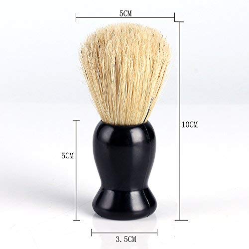 Set de Brochas de Afeitar, Neverland Afeitado Profesional de Limpieza de Barba de Pelo de Tejón Profesional de Fashion, Maquinilla de Afeitar, Tazón Negro, Soporte de Acero Inoxidable Para Hombres