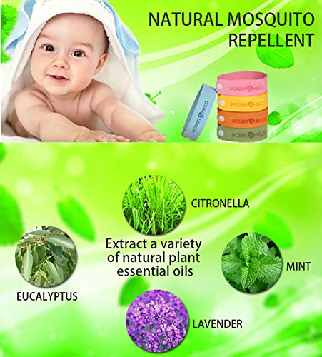 SGDD Pulseras Repelentes 15 Piezas, Mosquitos Pulsera Repelente Pulsera Antimosquitos, Pulseras para Interiores y Exteriores, Extractos de Plantas 100% Naturales para Biños y Adultos