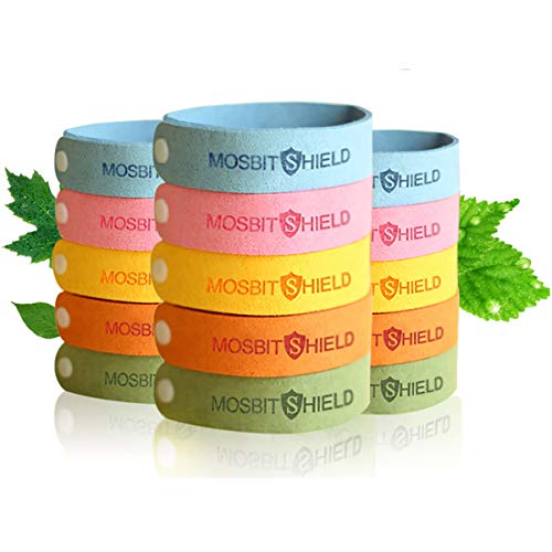 SGDD Pulseras Repelentes 15 Piezas, Mosquitos Pulsera Repelente Pulsera Antimosquitos, Pulseras para Interiores y Exteriores, Extractos de Plantas 100% Naturales para Biños y Adultos