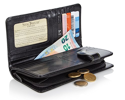 Shagwear - Monederos para Mujeres jóvenes diseños: (Cara de Gato Ojos verdesnegro/Cat Eyes Black)