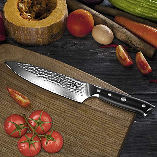 SHAN ZU Cuchillo de Damasco Cuchillo de Cocinero Acero 67 Capas de Acero - PRO Series