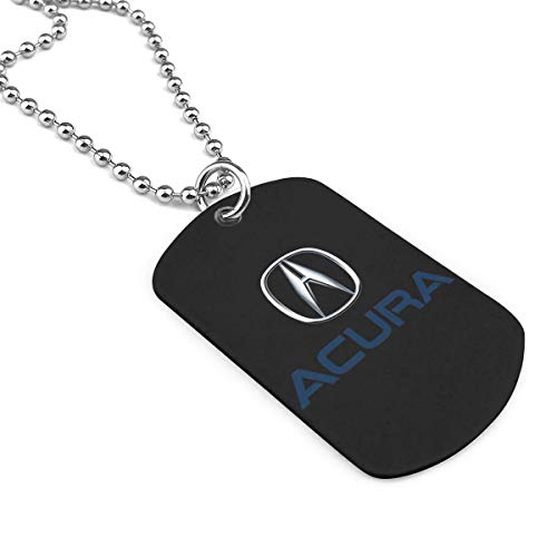 Shanghao Acura Logo Jewelry Collar con Colgante Militar Cadena de Bolas con Placa de identificación de Metal