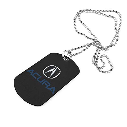 Shanghao Acura Logo Jewelry Collar con Colgante Militar Cadena de Bolas con Placa de identificación de Metal