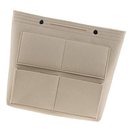 sharprepublic Bolso Grande De Fieltro Bolso De Mano Organizador Inserto Liner Multi-Bolsillo - Caqui, Individual