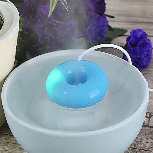 SHELLTB Spray USB Humidificador ultrasónico Difusor de Aire Donas Hogar Aroma Humidificador Purificador Lonizer Atomizador Aromaterapia,White,2pcs