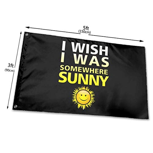 shenguang I Wish I Was Somewhere Sunny 3x5 Foot Flags Garden Flags American Polyester Flag Patriotic Outdoor Decoration
