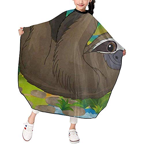 Sherly Yard Capa de peluquería para niños, Tropical Palm Funny Tree Kids Barber Cape Salon Corte de Pelo Impermeable Bata de peluquería Estilismo para niños/niños/niñas