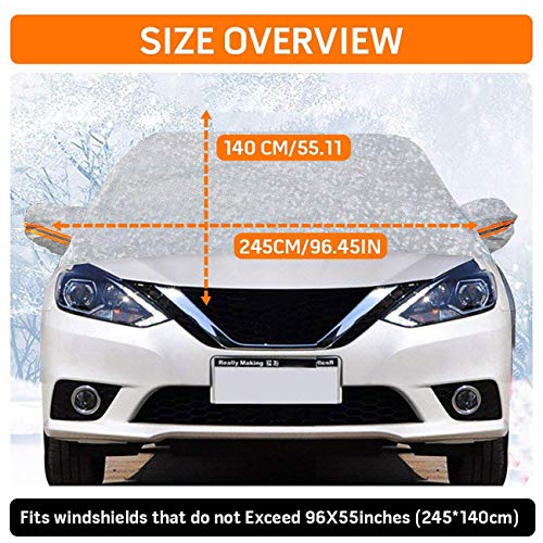 ShiyiUP Auto frontscheibenabdeckung 99700 – UTZ Scheibe scheibenabdeckung Parabrisas Protectora 1 Pieza de Invierno con Organge Rayas