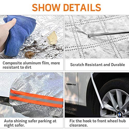 ShiyiUP Auto frontscheibenabdeckung 99700 – UTZ Scheibe scheibenabdeckung Parabrisas Protectora 1 Pieza de Invierno con Organge Rayas