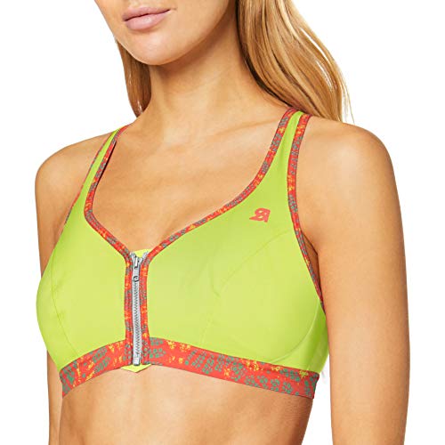 Shock Absorber Active Zipped Plunge, Sujetador Deportivo para Mujer, Amarillo (Citron Vert), 85B