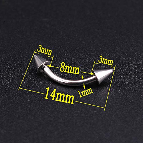 Shuxy - Juego de piercings para ombligo, lengua, cejas, pezón, labio, nariz, etc. 85 piezas, acero quirúrgico