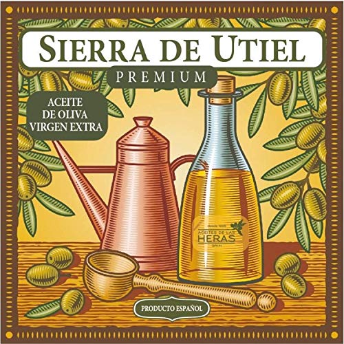 Sierra de Utiel - Aceite de Oliva Virgen Extra Premium - Caja de 12 botellas de 250 ml - AOVE 100% natural producido en España - Ideal para regalar en bodas, bautizos y comuniones