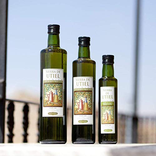 Sierra de Utiel - Aceite de Oliva Virgen Extra Premium - Caja de 12 botellas de 250 ml - AOVE 100% natural producido en España - Ideal para regalar en bodas, bautizos y comuniones