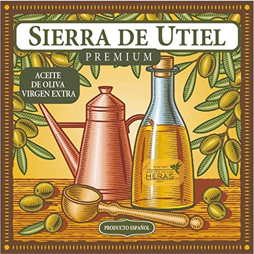 Sierra de Utiel - Aceite de Oliva Virgen Extra Premium - Frasca de 500 ml (6 unidades) - Producto Natural Origen España