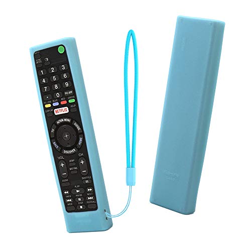 SIKAI CASE Glow in Dark Carcasas de Protección Compatible con Sony Controles Remotos RMF-TX200E RMT-TX100D RMT-TX300E RM-TX102D RMT-TX100D, Silicona a Prueba Golpes, Caja a Prueba Arañazos Azul