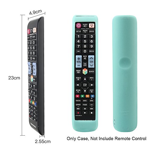 SIKAI CASE Glow in Dark - Funda Compatible con Mando a Distancia Samsung AA59-00581A AA59-00582A BN59-01178B BN59-01198Q, Anti-caída Antideslizante Silicona Carcasas, Resistente a los Golpes - Azul