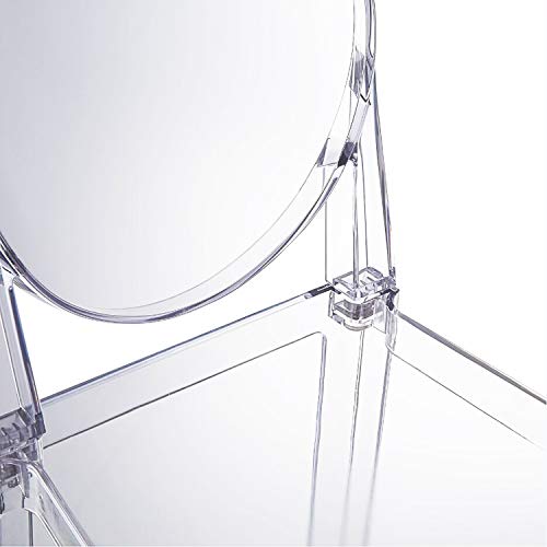 Silla Ghost 2PCS Sillas de comedor Silla de tocador de maquillaje transparente, Silla auxiliar de comedor Ghost Style, Silla moderna - Desmontable y apilable (transparente, 2 piezas)