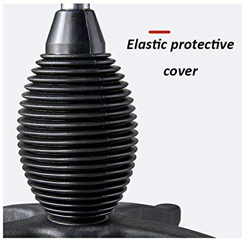 Silla Trabajo Taburete Ruedas con Rueditas，Silla de Peluqueria con Negro PU Cuero Sintético Asiento，Altura Regulable 45-57 cm，160kg de Capacidad de Carga，Taburete Tallerpara Dentistas, Doctores