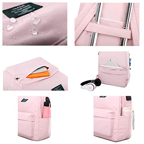 Silver Tulip Mochila para portátil Universidad Hombros Niños Escuela Bolsas de Libros Mochila para niñas (Negro, Medio con Puerto USB)