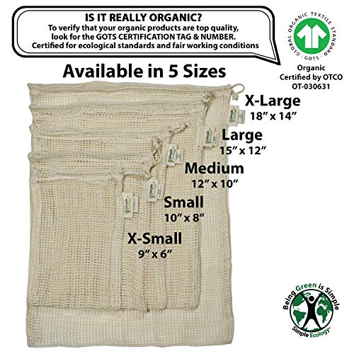 Simple Ecology Organic Cotton Mesh Produce Bag - X-Large by Simple Ecology