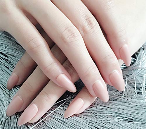 Simple Nude Stiletto Fake Nail Design para Girl Nails