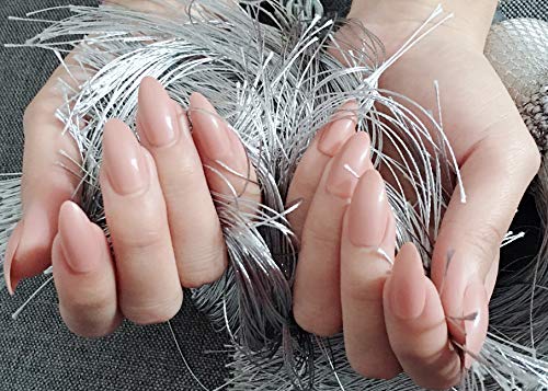 Simple Nude Stiletto Fake Nail Design para Girl Nails