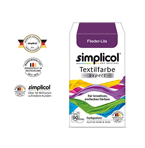 Simplicol Expert Fabric Dye Tinte de Coloración para Textiles: Lavado a Mano o Lavadora - Tiñe y Restaura Sus Telas y Ropa - púrpura